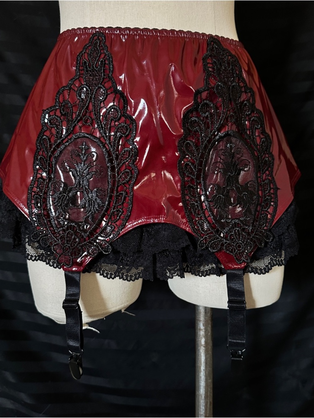 Lip Service Bloodlust garter skirt with Embroidered details